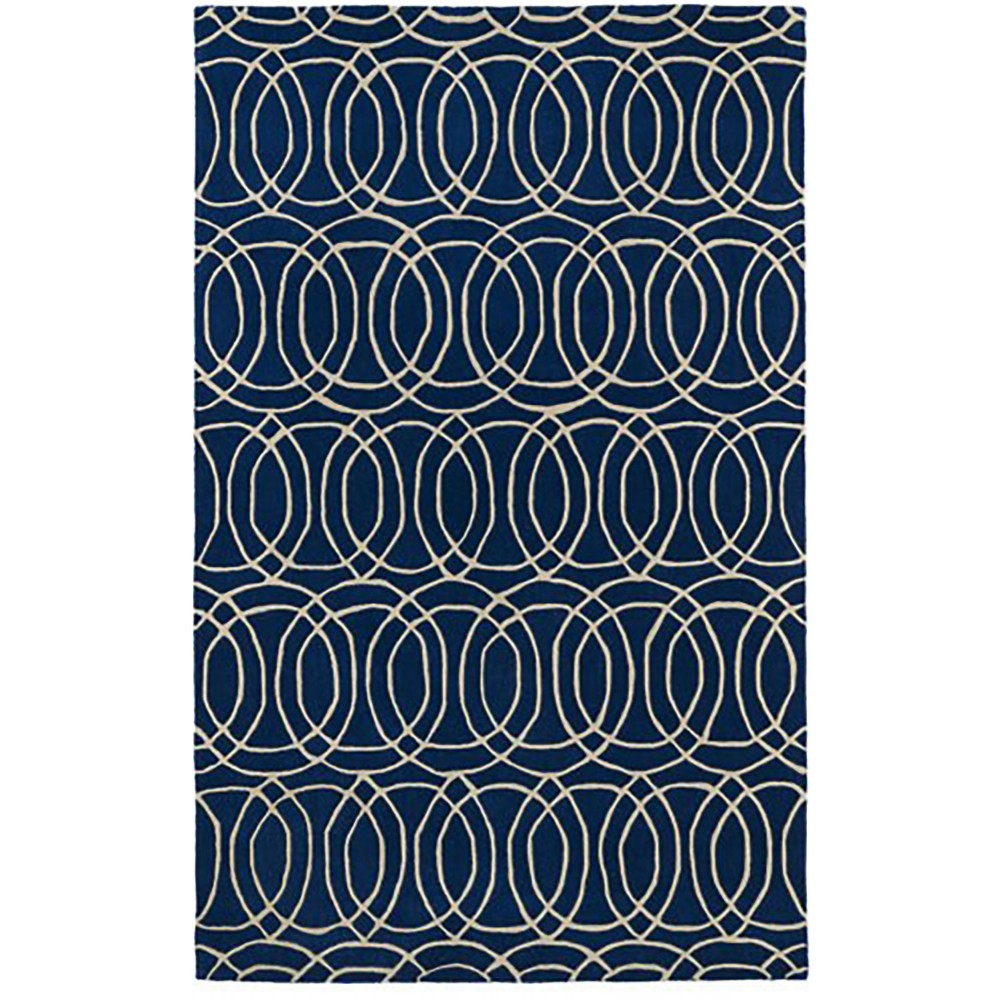 Kaleen Tara Square Collection REV02-22 Navy Area Rug 5'9" x 5'9"