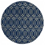 Kaleen Tara Square Collection REV02-22 Navy Area Rug 5'9" x 5'9"