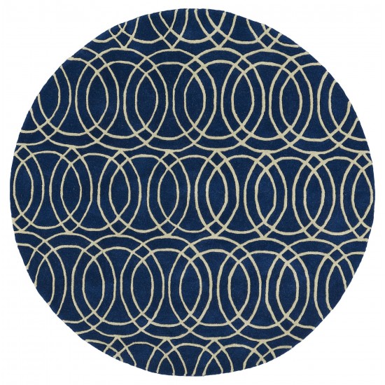Kaleen Tara Square Collection REV02-22 Navy Area Rug 5'9" x 5'9"