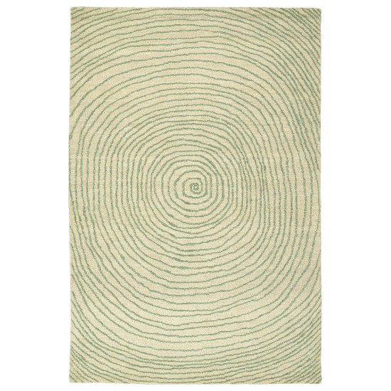 Kaleen Textura Collection Linen Jade Throw Rug 2' x 3'