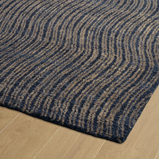 Kaleen Textura Collection Dark Blue Throw Rug 2' x 3'