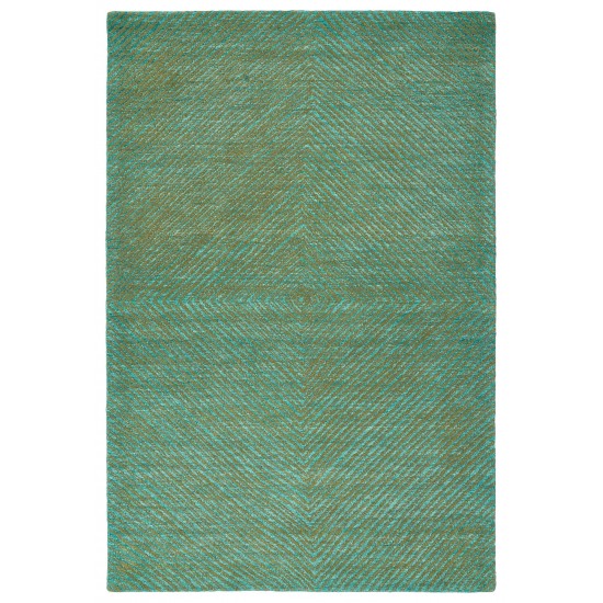 Kaleen Textura Collection Dark Turquoise Throw Rug 2' x 3'