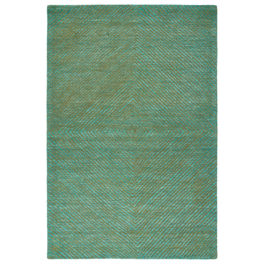 Kaleen Textura Collection Dark Turquoise Area Rug 3'6" x 5'6"