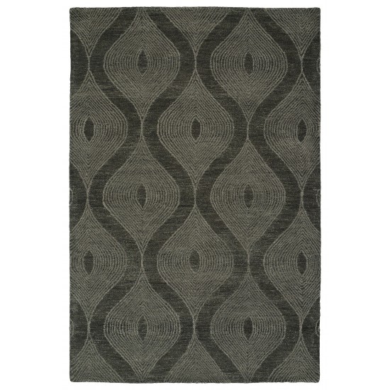 Kaleen Textura Collection Dark Charcoal Throw Rug 2' x 3'