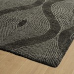 Kaleen Textura Collection Dark Charcoal Throw Rug 2' x 3'