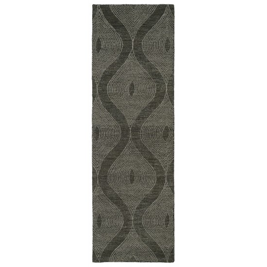 Kaleen Textura Collection Dark Charcoal Throw Rug 2' x 3'