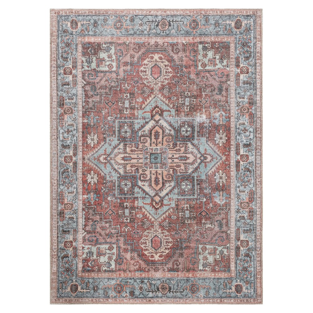 Kaleen Vera Collection Bright Light Blue Throw Rug 1'6" x 1'6"