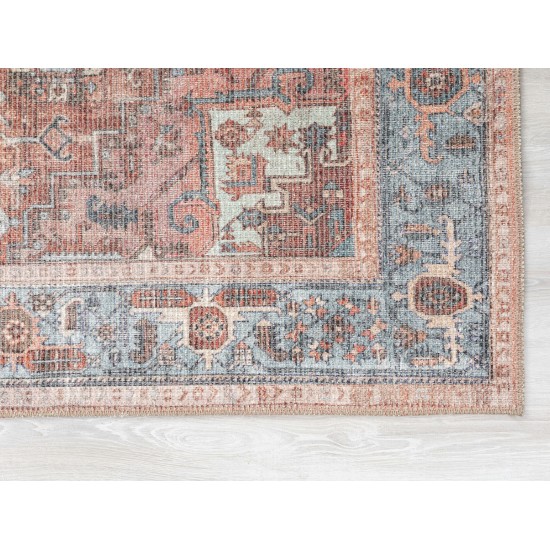 Kaleen Vera Collection Bright Light Blue Runner 2'6" x 9'
