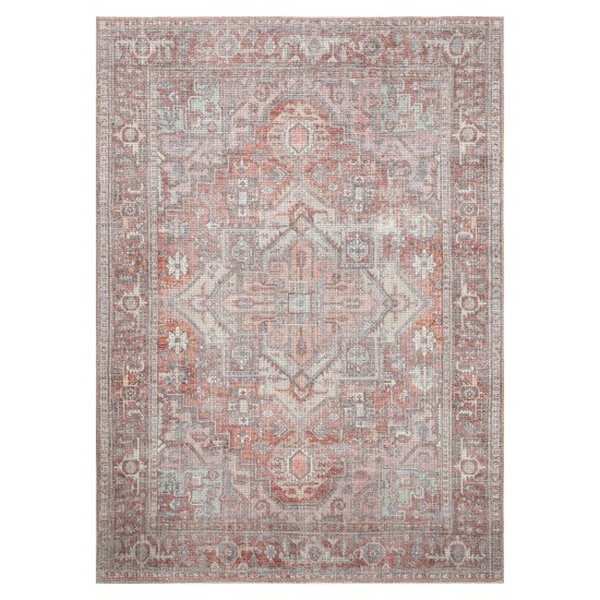 Kaleen Vera Collection Light Coral Throw Rug 1'6" x 1'6"