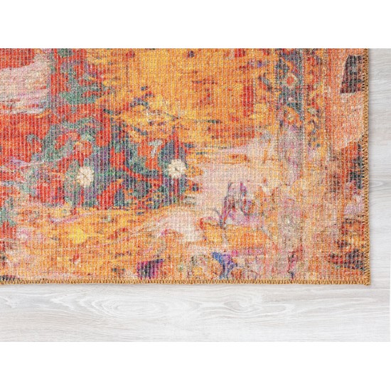 Kaleen Vera Collection Bright Red Throw Rug 1'6" x 1'6"