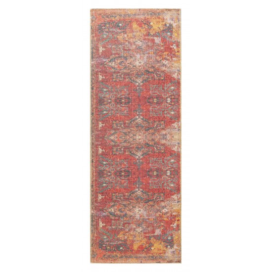 Kaleen Vera Collection Bright Red Throw Rug 1'6" x 1'6"
