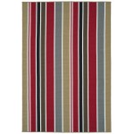 Kaleen Voavah Collection Red LtBrown Throw Rug 2' x 3'