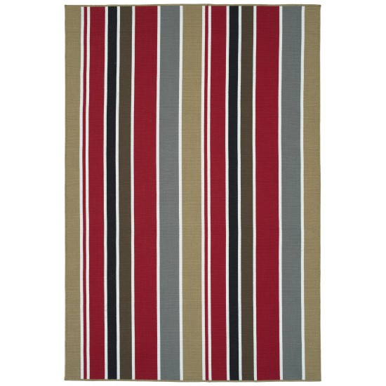 Kaleen Voavah Collection Red LtBrown Throw Rug 2' x 3'