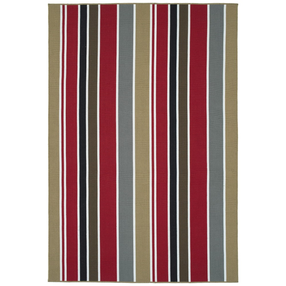 Kaleen Voavah Collection Red LtBrown Throw Rug 2' x 3'