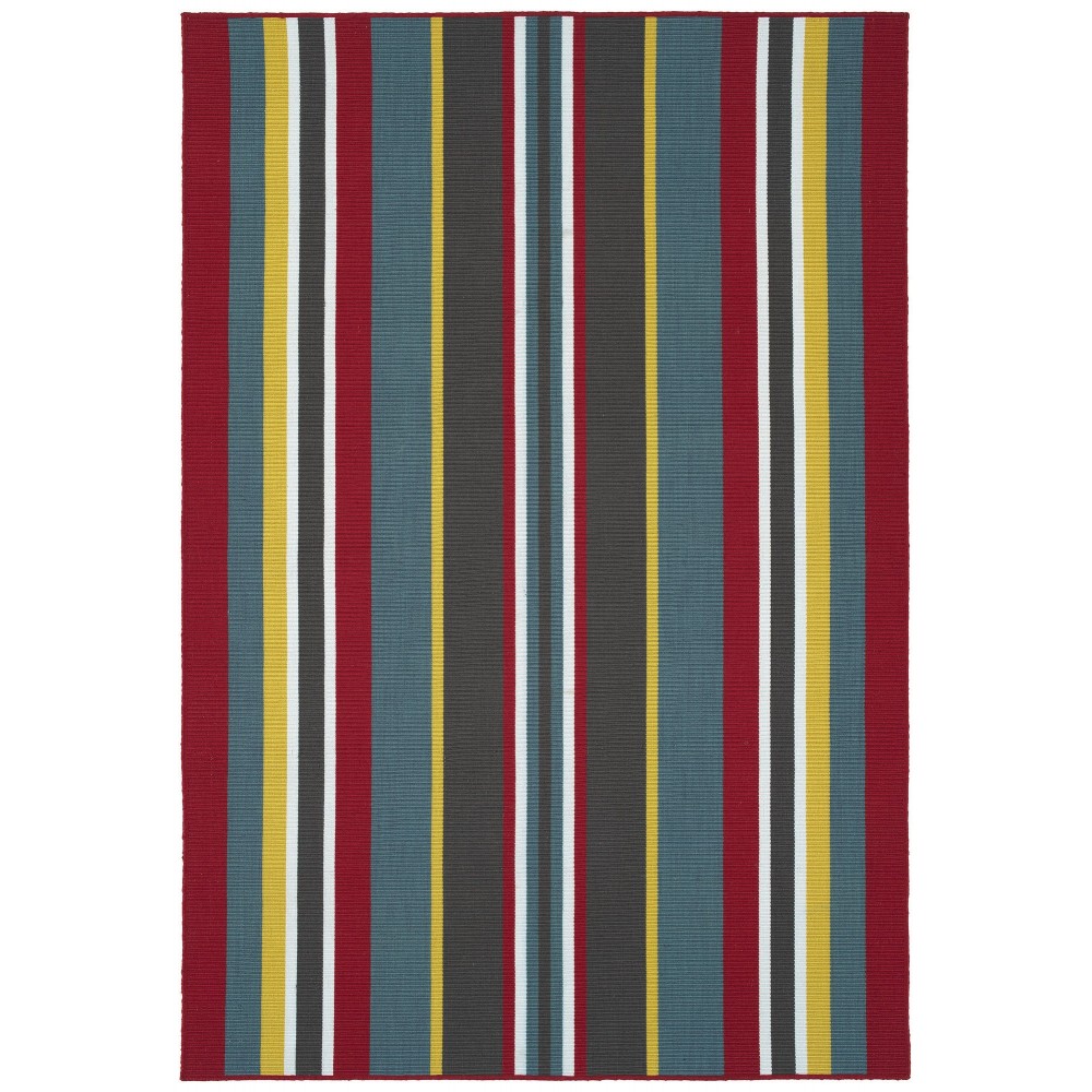 Kaleen Voavah Collection Red Gray Throw Rug 2' x 3'