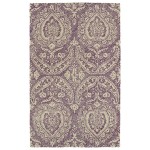 Kaleen Weathered Collection Light Purple Throw Rug 2' x 3'