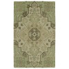 Kaleen Weathered Collection Dark Green Throw Rug 2' x 3'