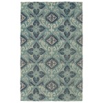 Kaleen Weathered Collection Bright Teal Runner 3' x 10'