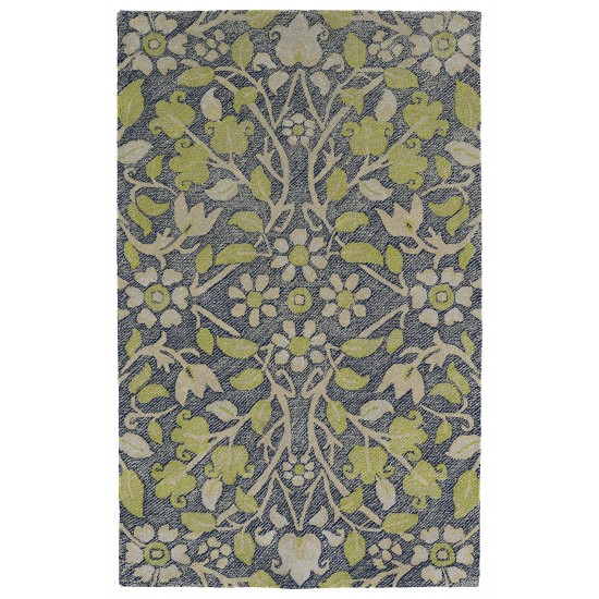 Kaleen Weathered Collection Dark Navy Area Rug 4' x 6'