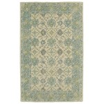 Kaleen Weathered Collection Light Teal Throw Rug 2' x 3'