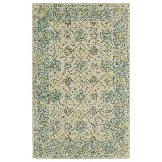 Kaleen Weathered Collection Light Teal Area Rug 8' x 10'