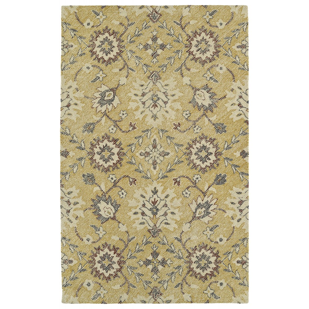 Kaleen Weathered Collection Light Gold Runner 3' x 10'