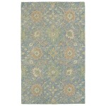 Kaleen Weathered Collection Blue Glacier Throw Rug 2' x 3'