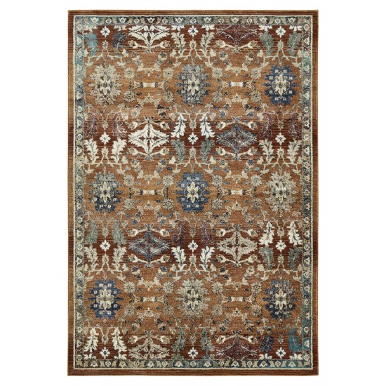 Kaleen Wynnlow Collection Paprika Coral Area Rug 5'3" x 7'10"