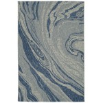 Kaleen Soleri Collection Navy White Area Rug 7'10" x 7'10"