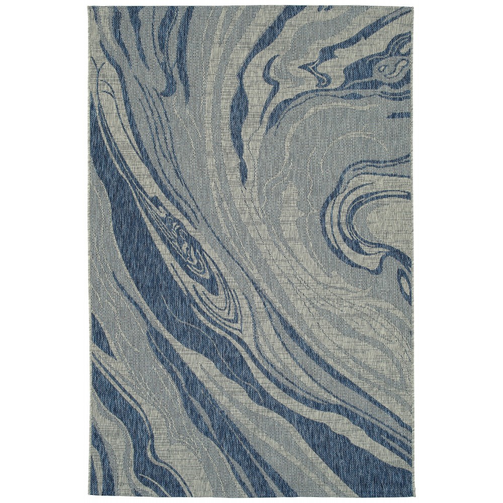 Kaleen Soleri Collection Navy White Area Rug 7'10" x 7'10"