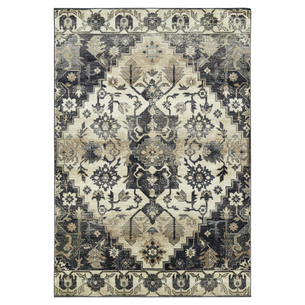 Kaleen Wynnlow Collection Light Navy Area Rug 5'3" x 7'10"