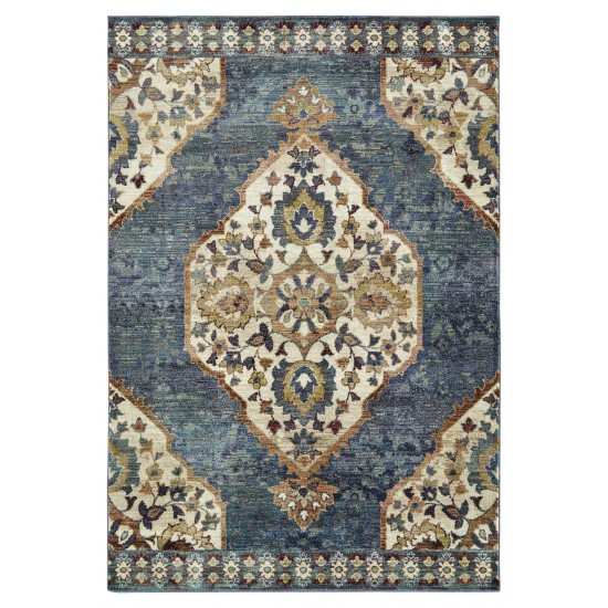 Kaleen Wynnlow Collection Dark Multi Throw Rug 1'10" x 2'6"