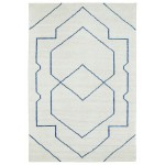 Kaleen Solitaire Collection Ivory Denim Throw Rug 2\' x 3\'