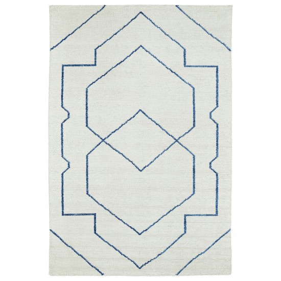 Kaleen Solitaire Collection Ivory Denim Throw Rug 2' x 3'