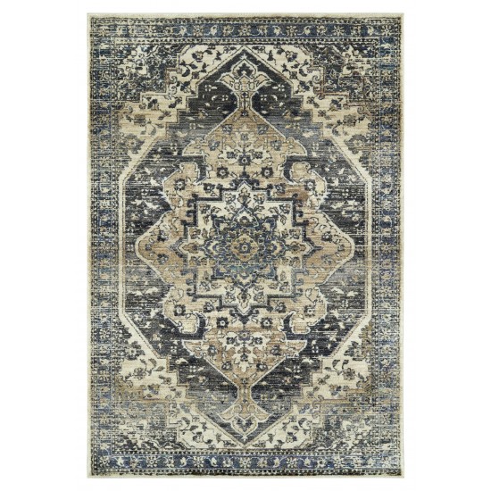 Kaleen Wynnlow Collection Light Grey Throw Rug 1'10" x 2'6"