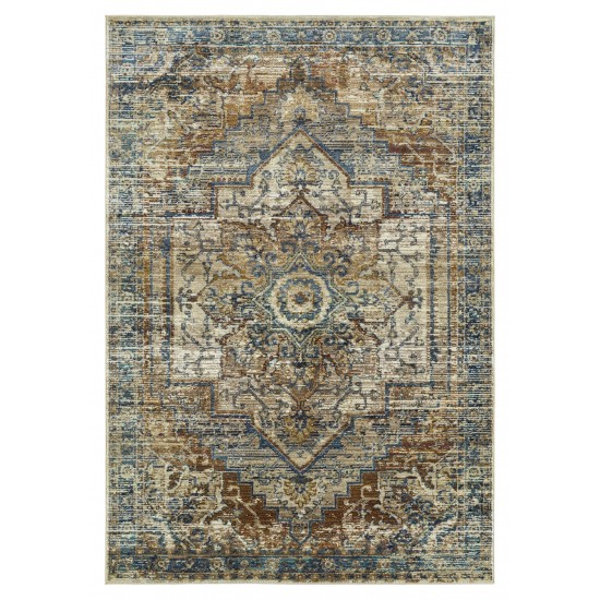 Kaleen Wynnlow Collection Multi Ivory Throw Rug 1'10" x 2'6"