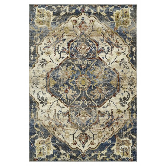 Kaleen Wynnlow Collection Dark Denim Throw Rug 1'10" x 2'6"