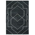 Kaleen Solitaire Collection Dark Charcoal Area Rug 4' x 6'