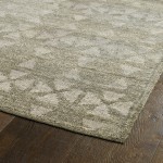 Kaleen Solitaire Collection Light Oatmeal Area Rug 4' x 6'