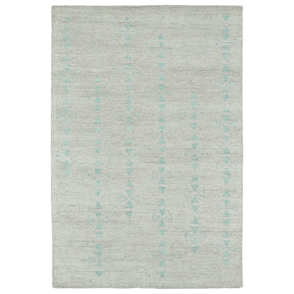 Kaleen Solitaire Collection Light Silver Throw Rug 2' x 3'