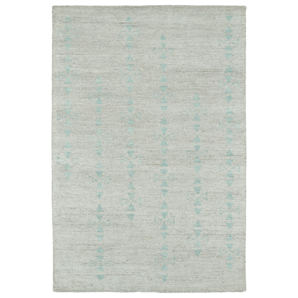 Kaleen Solitaire Collection Light Silver Area Rug 4' x 6'