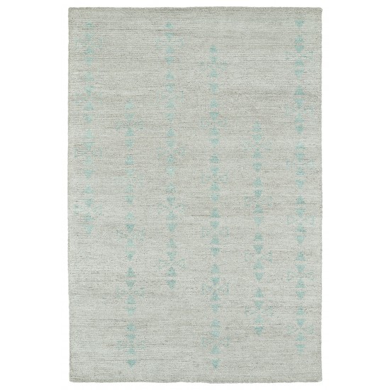 Kaleen Solitaire Collection Light Silver Area Rug 5' x 7'9"