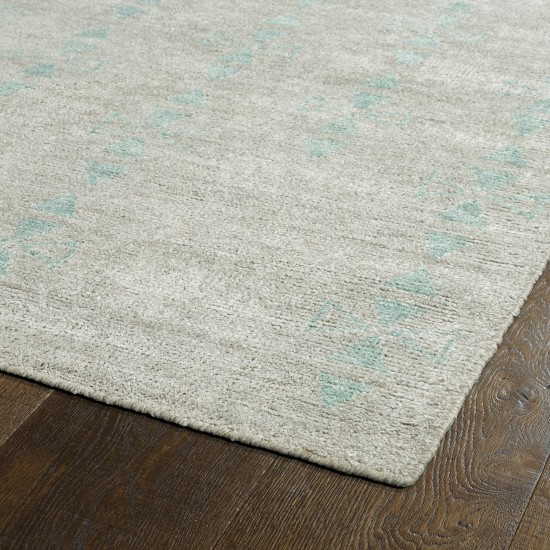 Kaleen Solitaire Collection Light Silver Area Rug 5' x 7'9"