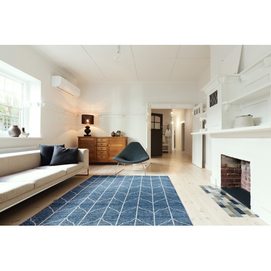 Kaleen Solitaire Collection Dark Denim Area Rug 8' x 11'