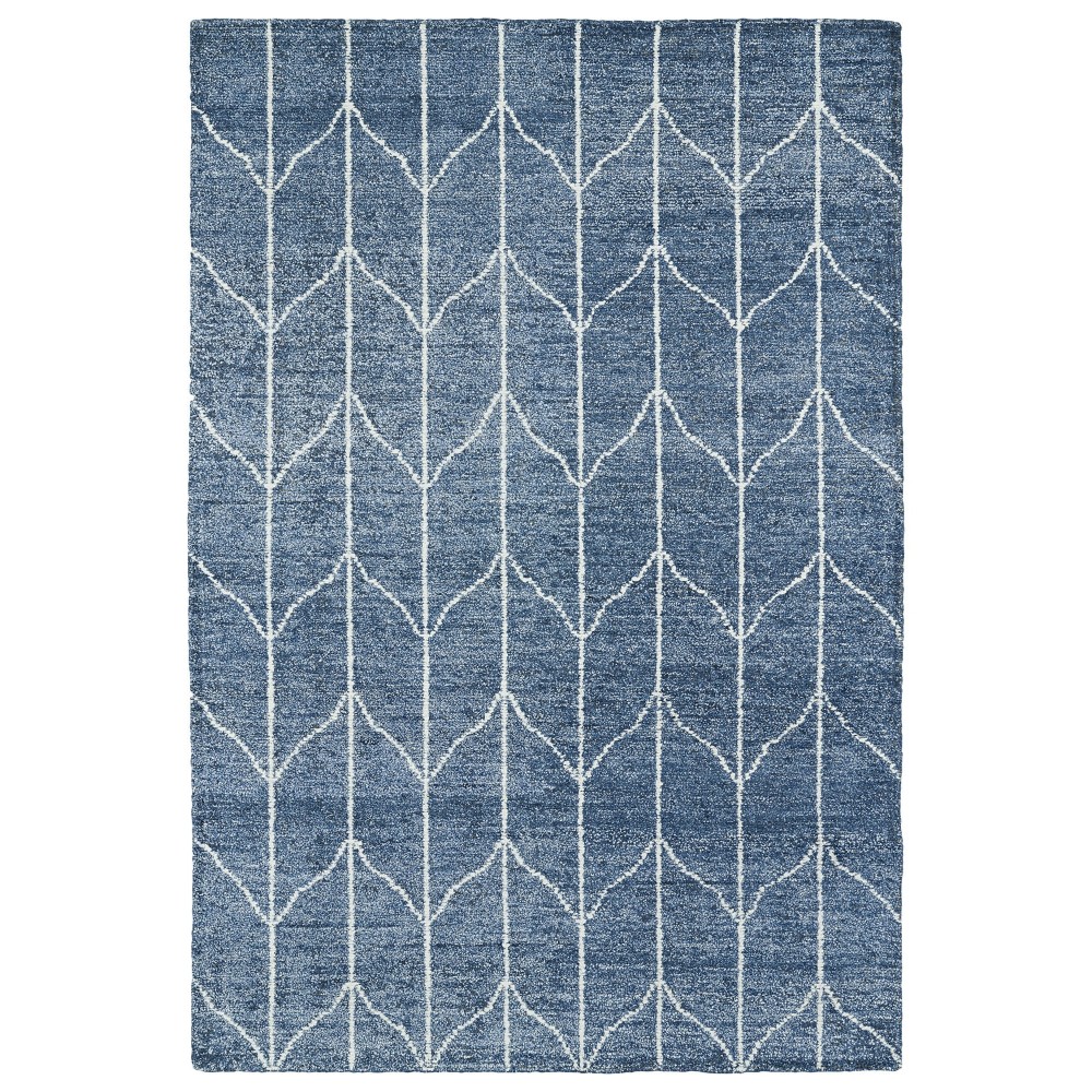 Kaleen Solitaire Collection Dark Denim Area Rug 9'6" x 13'