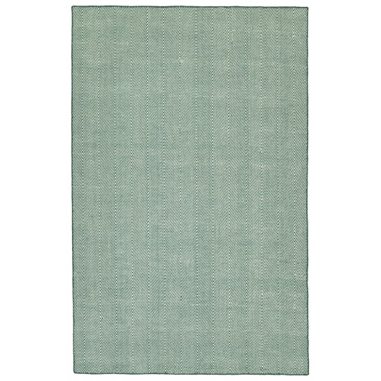 Kaleen Ziggy Collection Light Teal Throw Rug 3' x 5'