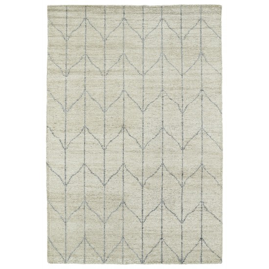 Kaleen Solitaire Collection Light Sand Throw Rug 2' x 3'