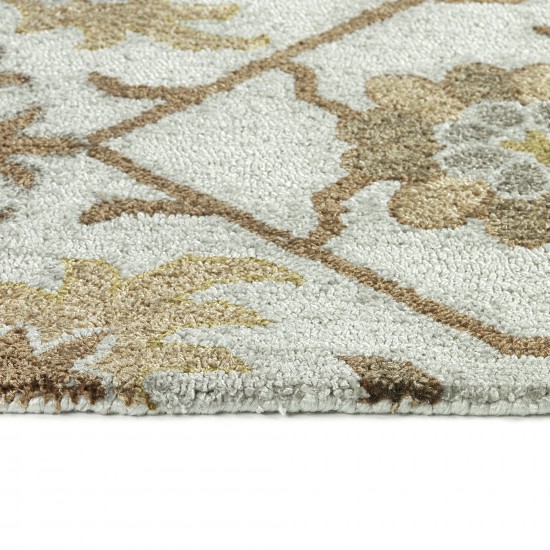 Kaleen Zocalo Collection Light Spa Throw Rug 2' x 3'