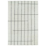 Kaleen Solitaire Collection Ivory Charcoal Throw Rug 2' x 3'