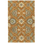 Kaleen Zocalo Collection Bright Orange Throw Rug 3' x 5'